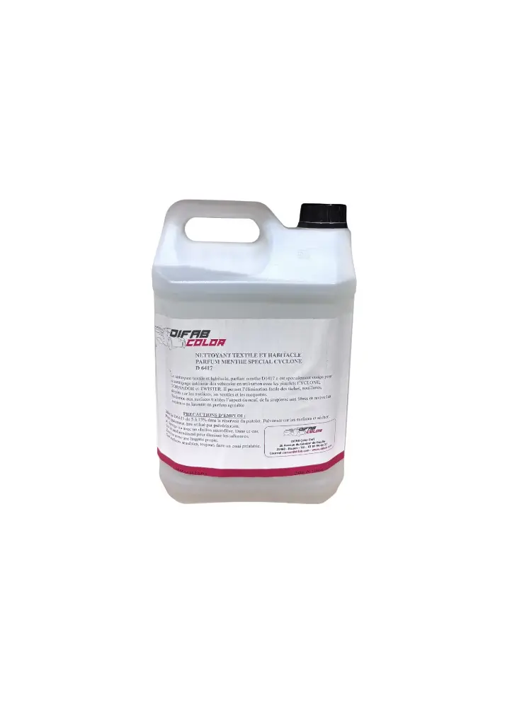 Nettoyant textile et habitacle, parfum menthe, spécial CYCLONE 5 L
