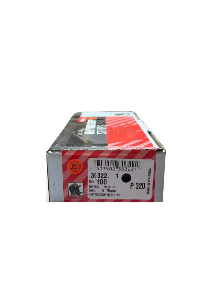 Boite de 100 disques velcro Redline Ø75mm grain 320