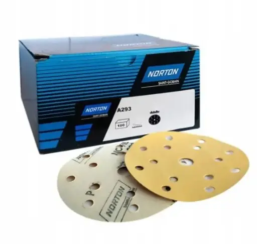 Boite de 100 disques abrasif Ø150mm 18 trous A293 grain 80 NORTON